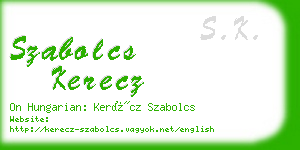 szabolcs kerecz business card